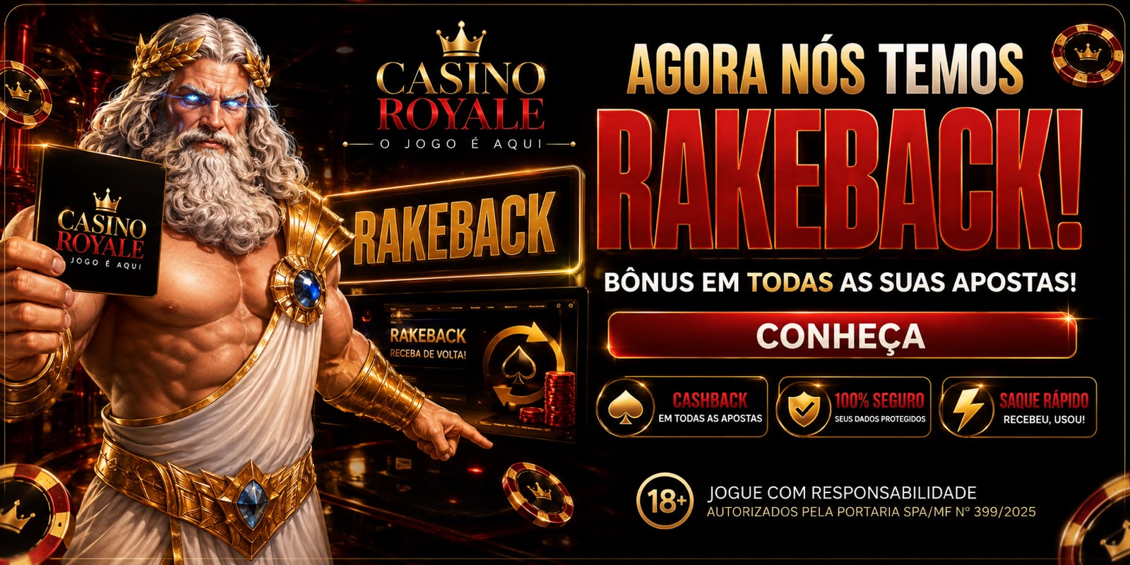 Agora nós temos Rakeback: bônus em todas as suas apostas.